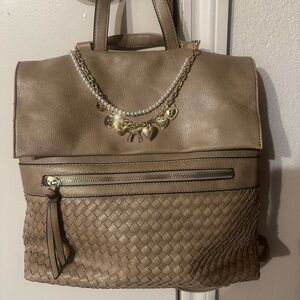 Elegant Tan Leather Backpack